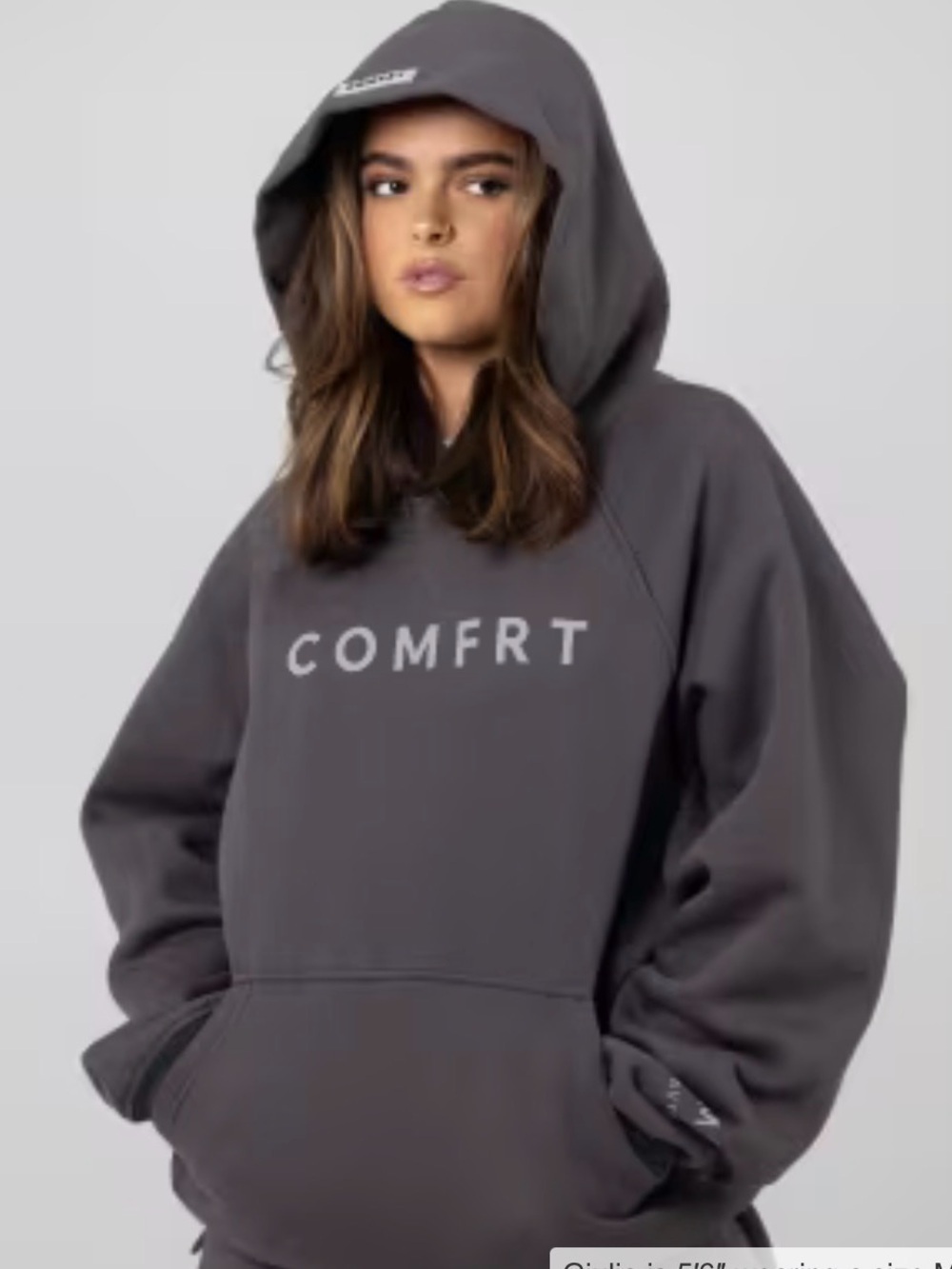 Comfrt Tranquil Hoodie Sweater - Gray size small